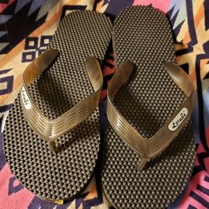 Black Locals flip flops. Size 10.5 mens.